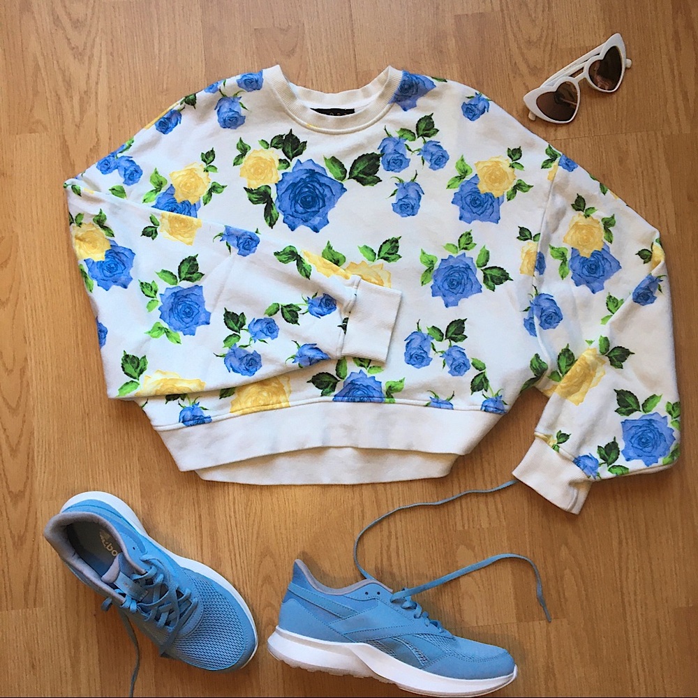 The Kooples Sport Oversized Cropped Sweatshirt